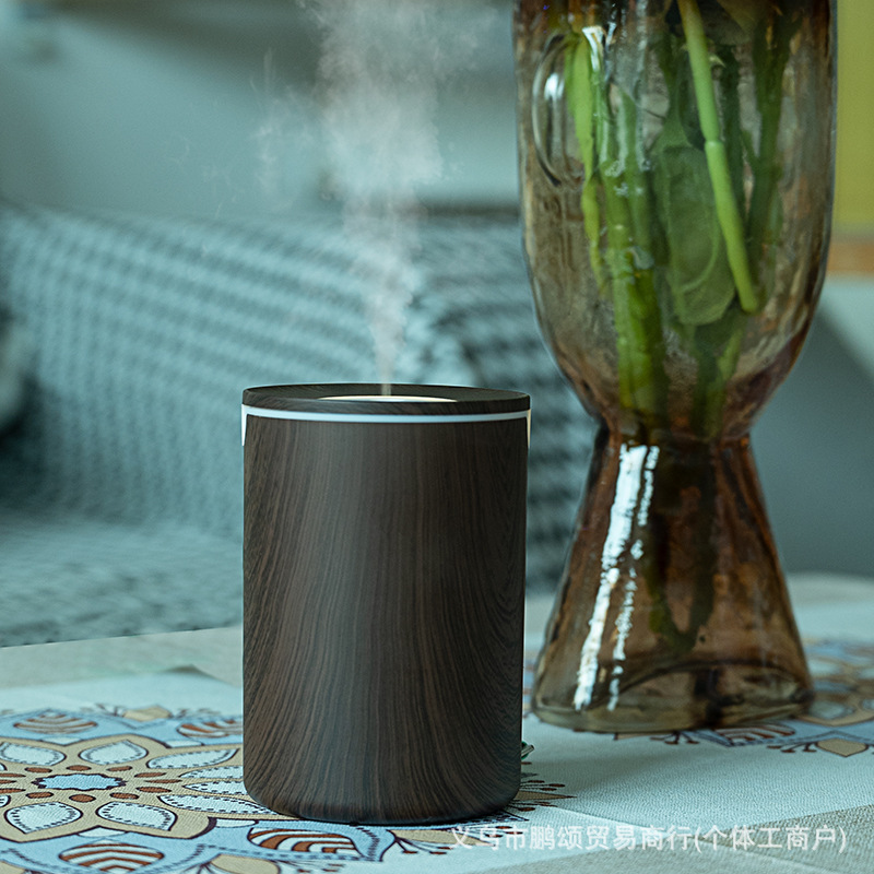 2025 creative new desktop mini wood grain humidifier car purifier home atmosphere night light gift wholesale
