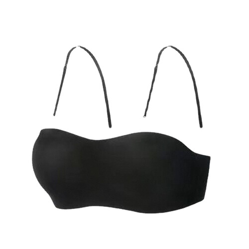 Strapless body-shaping bra for women, non-slip side-gathering, small-breast push-up, seamless tube top, wire-free sexy bra
