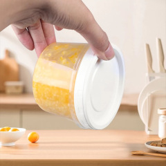 螺旋蓋の使い捨て碗蓋付きの販売防止粥カップスープ碗の厚いpp氷粉梨スープの丸いスープカップ