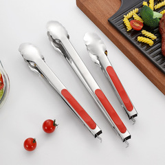 Stainless steel food tongs bread tongs self-service steak tongs kitchen heat-resistant tongs barbecue tongs meat tongs food tongs
