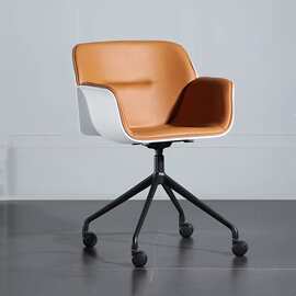 简约书房电脑椅商务职员皮布艺软包企业采购办公转椅