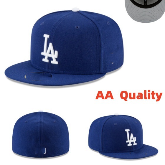 Sombreros de béisbol SOX completamente cerrados y no ajustables transfronterizos, a hombres y mujeres les gusta usar sombreros de ala plana de los Dodgers