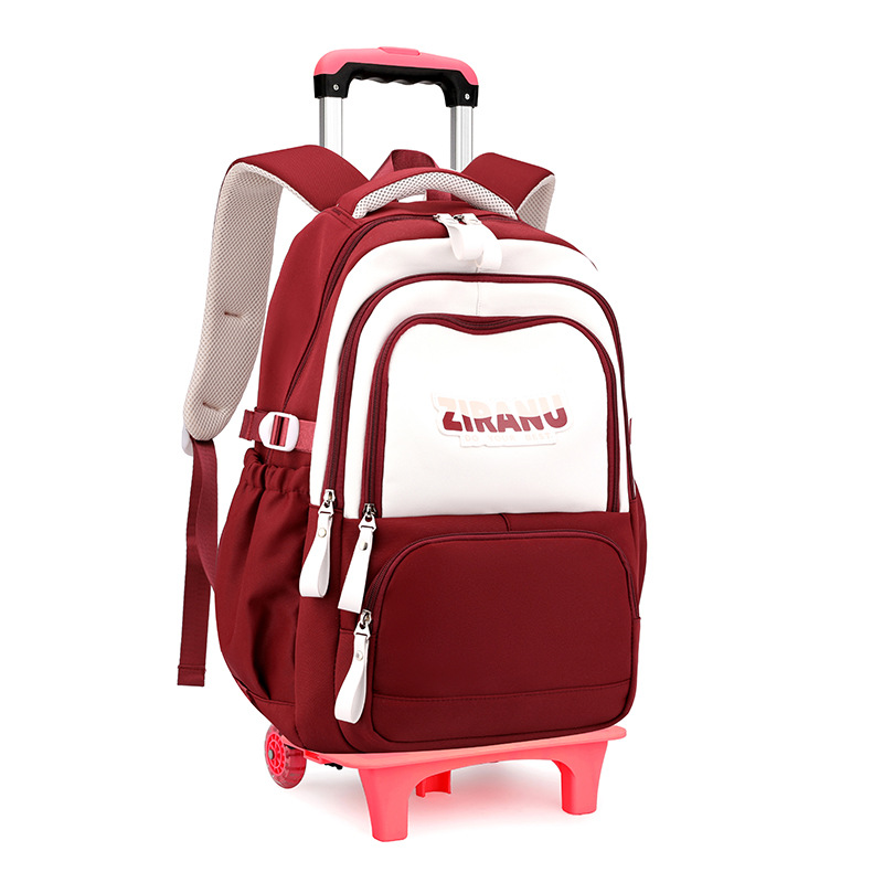 Pescado natural nueva mochila para niños de grado 3 - 6 estudiantes de primaria con tirón con ruedas para subir escaleras, mochila de secundaria secundaria
