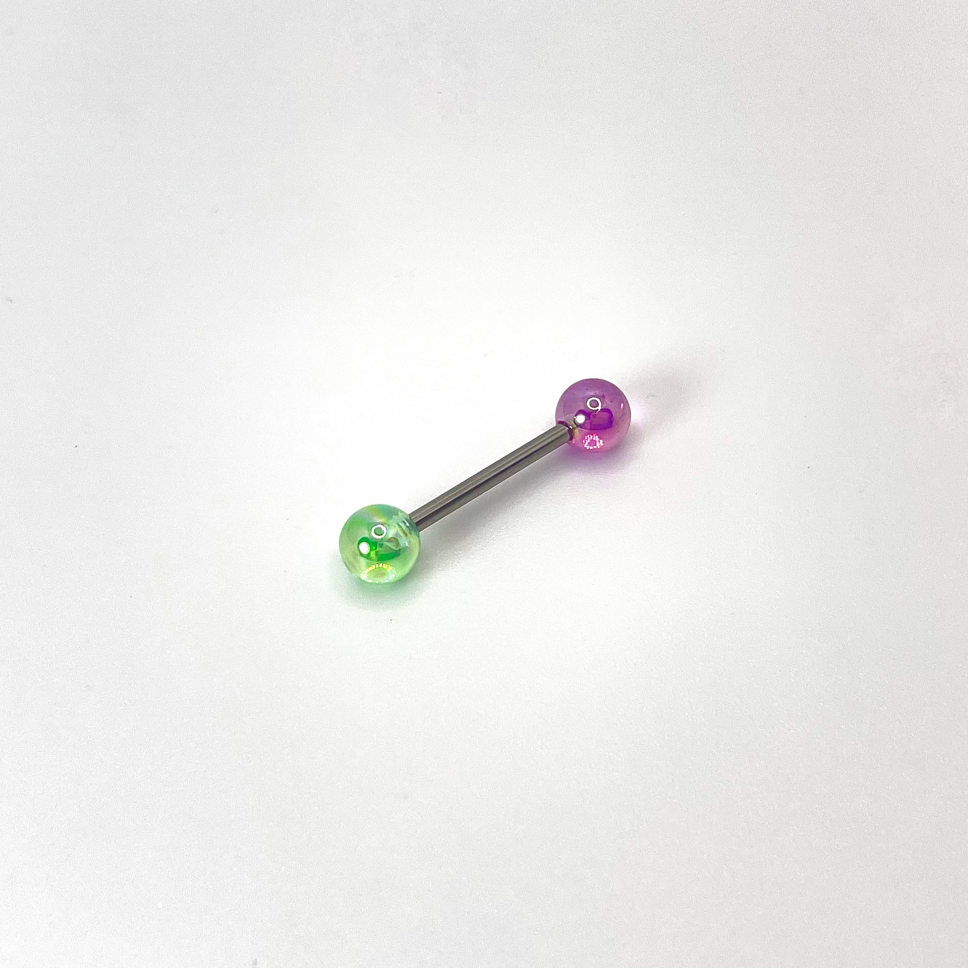 Sweet Cool Tongue Nail Acrylic Tongue Barbell 316L Surgical Steel Tongue Ring Wholesale Body Piercing Jewelry detail image 8