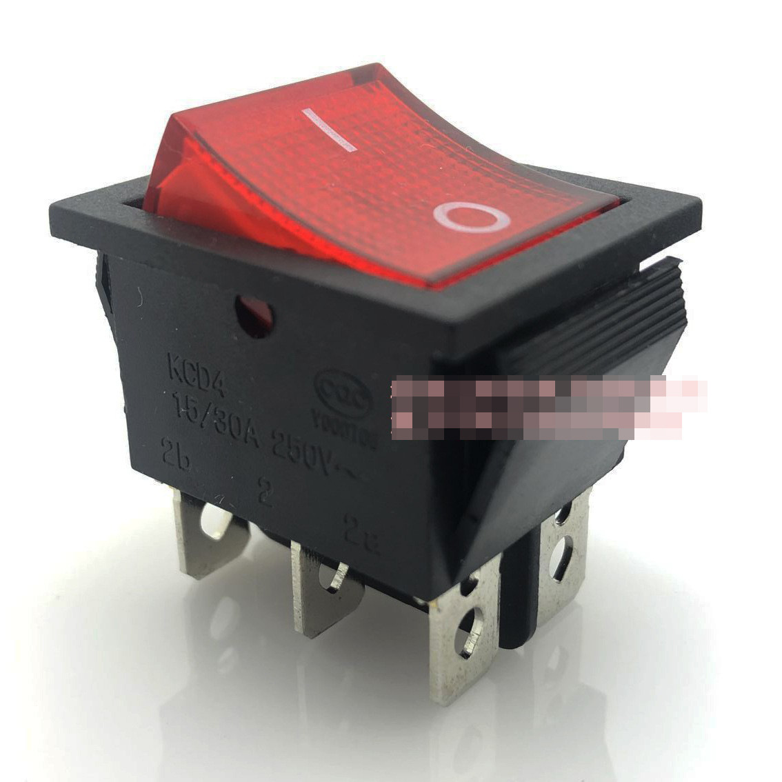 中讯船型 KCD4开关 6脚2档带灯开关 电源开关 翘板开关 KCD4-206