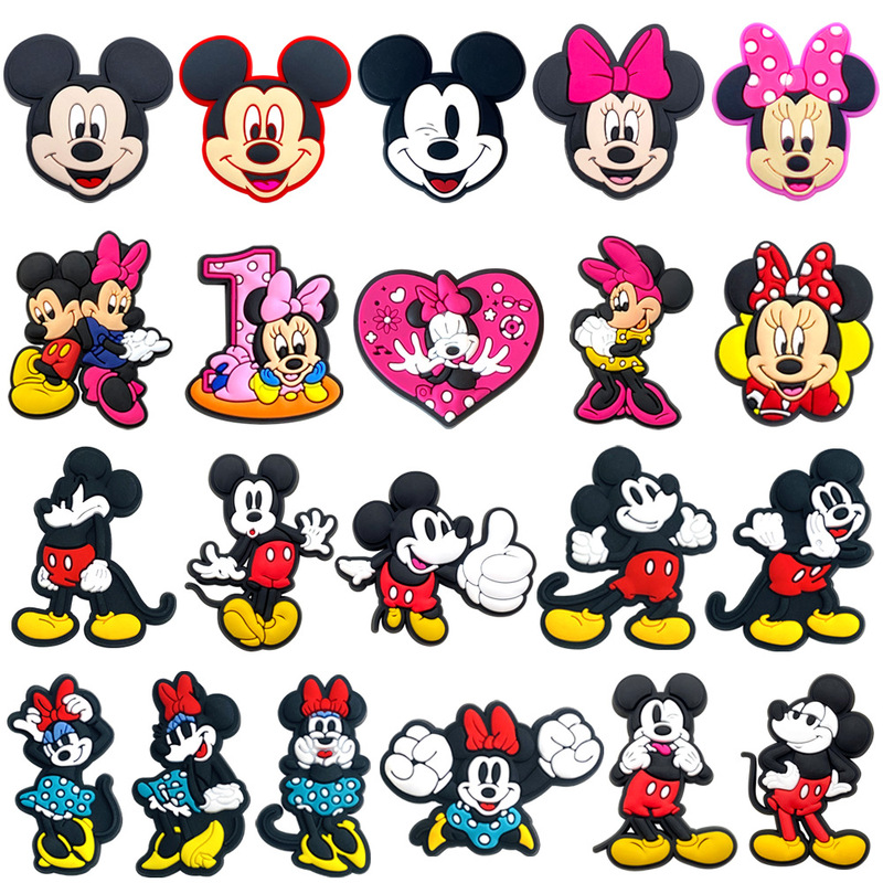 Mickey Mouse Shoe Buckle Mickey and Minnie Cartoon Clogs Shoe Flower Trendy Boutique Shoe Accessories DIY Clogs Accessories