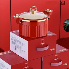 万利达罗马微压锅珐琅微压力汤煲锅多功能微压料理锅家用汤锅炖锅