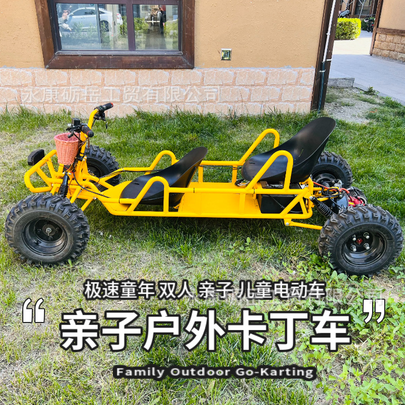 Karts de dos asientos para padres e hijos, carros de litio para dos personas, carros de carretera para padres e hijos, carros de actividades al aire libre para dos personas, carros de kart