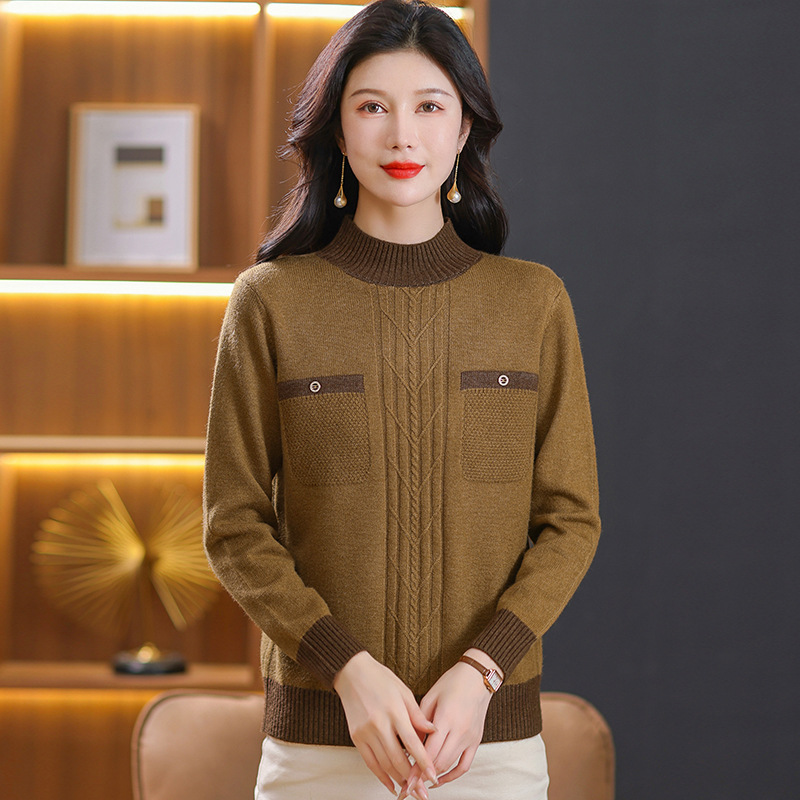 Short knitted base body-friendly sweater
