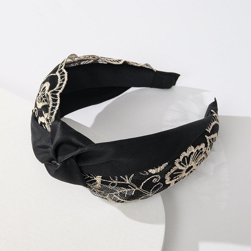 Vintage Style U Shape Cloth Handmade Hair Band display picture 5