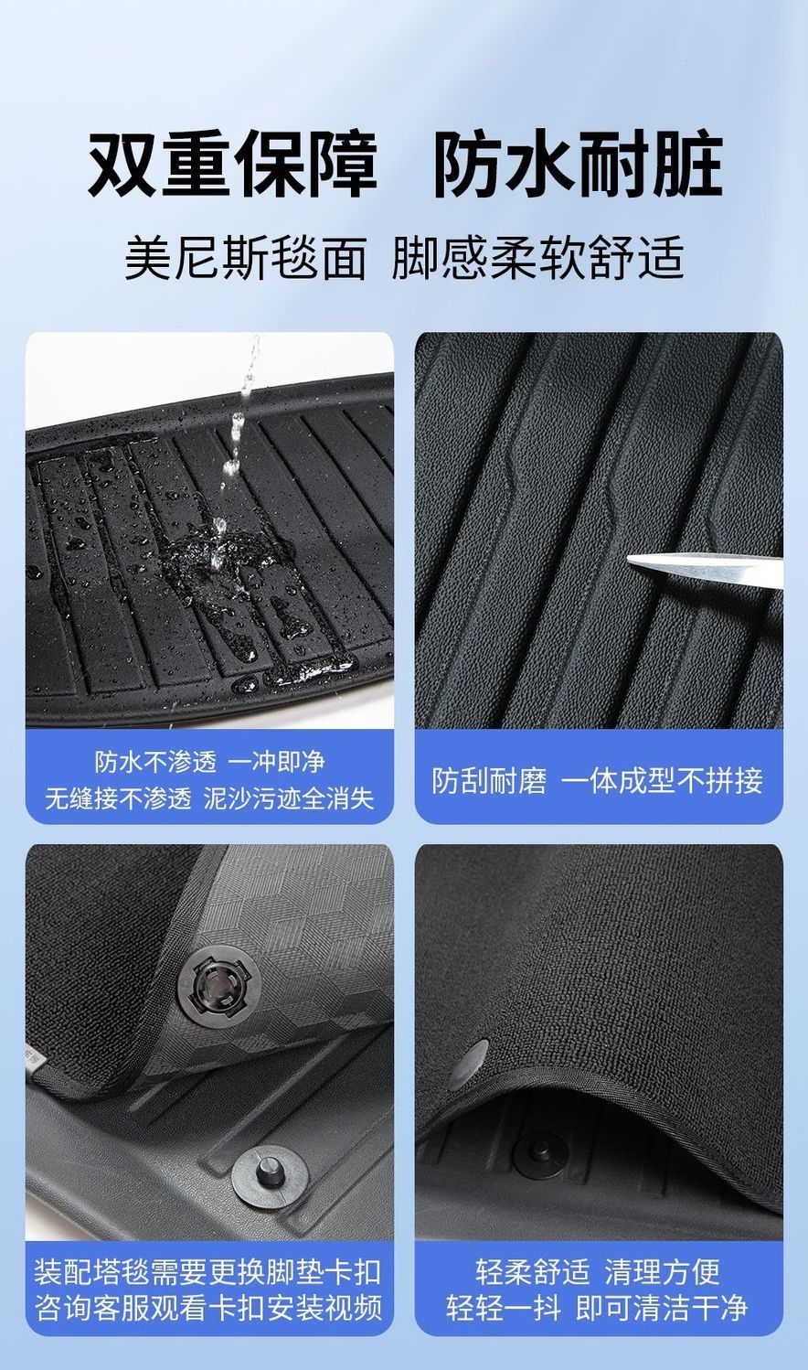 Suitable for Tesla Floor Mats, the Updated Version of Model 3Yl, Special Floor Mats, Full-Coverage Floor Mats, Tpe Interior Modification Parts