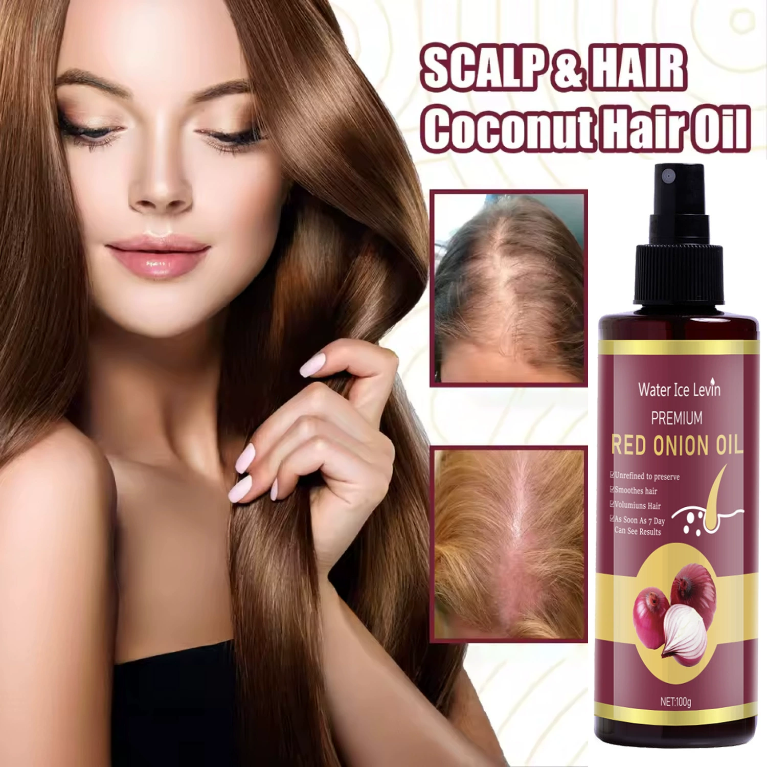 Масло для волос Water Ice Levin Onion для ухода за кожей и ногтями для всех типов волос
