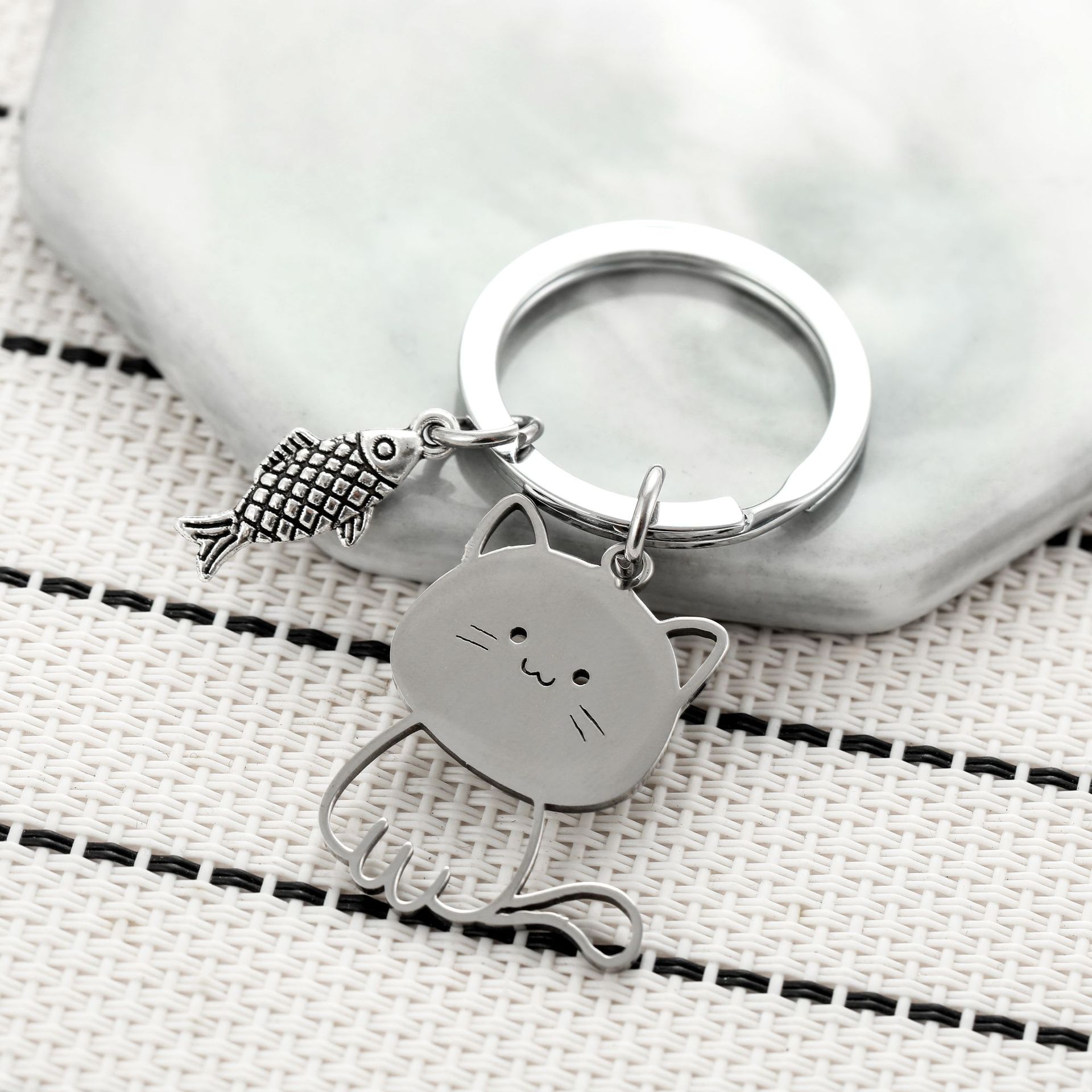 Cartoon Style Animal Stainless Steel Unisex Bag Pendant Keychain display picture 3