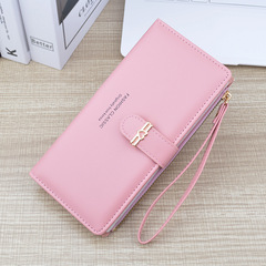 Women's Long Wallet with Multiple Card Slots, Zipper Closure, Fashionable and Simple Soft Leather Coin Purse, Handbag