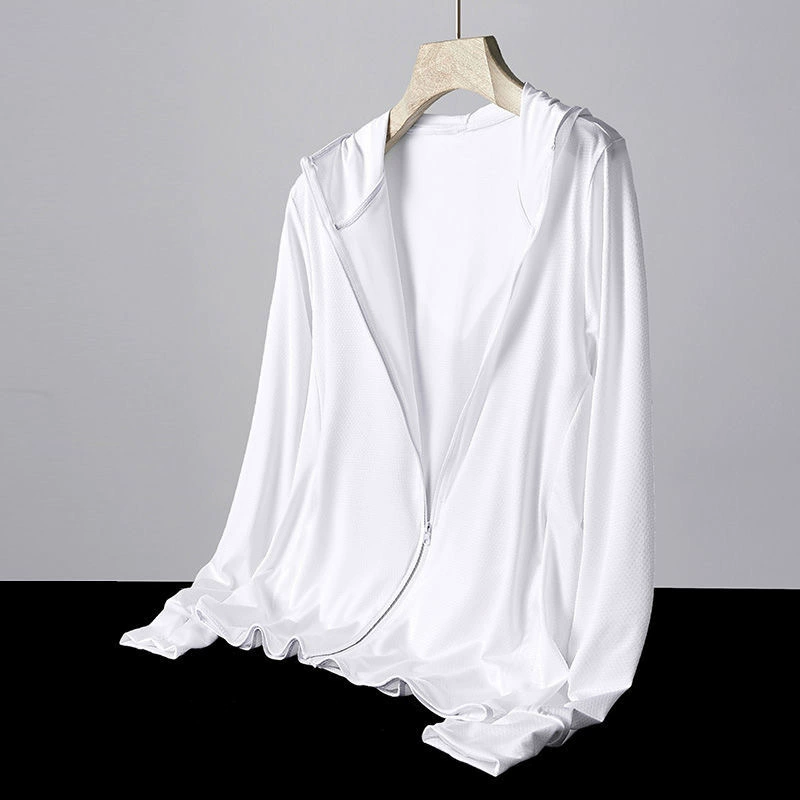Silk sun protection clothing, summer thin breathable travel jacket, UV protection