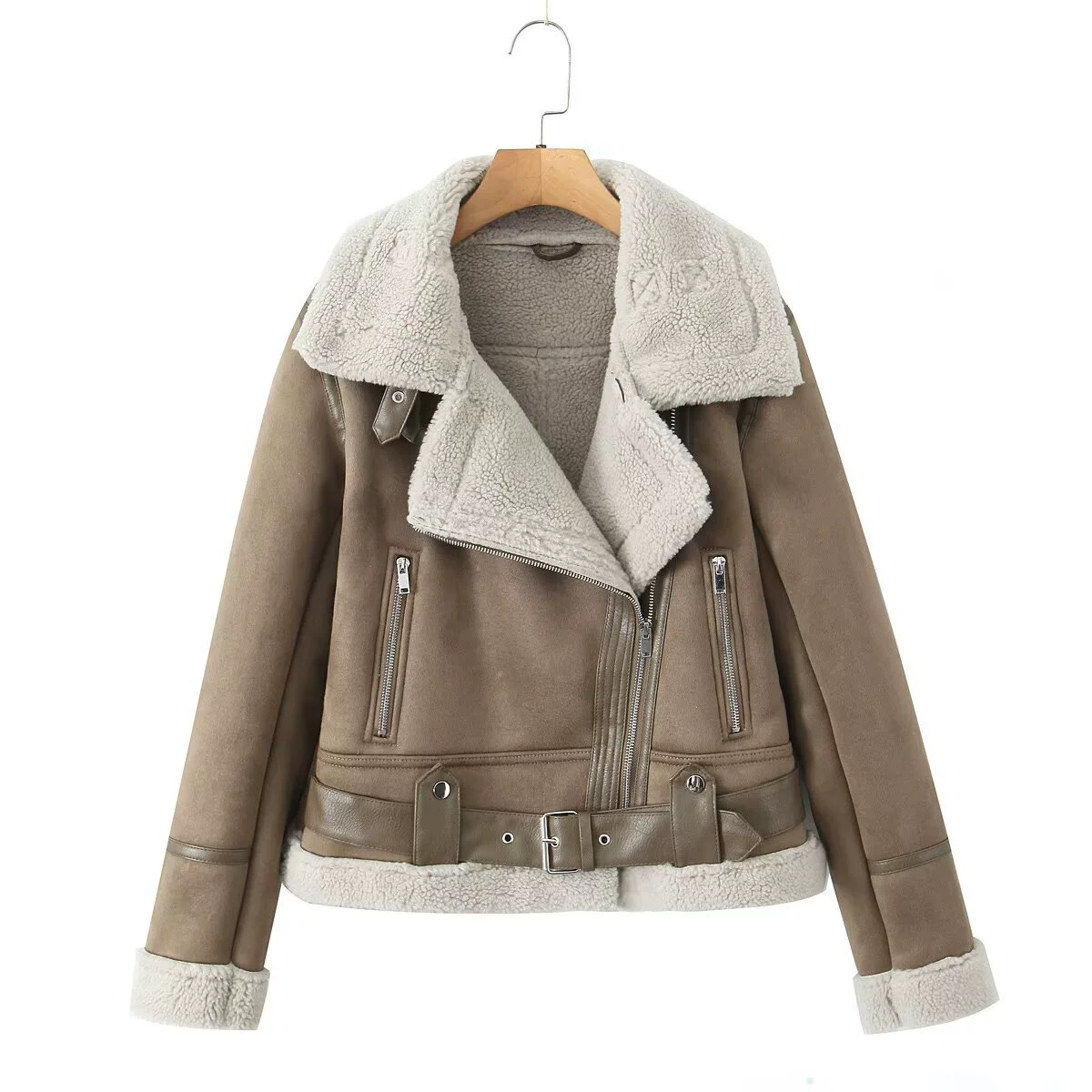 Winter Double-Sided Velvet Windproof Jacket, European Style, Thicker Insulation