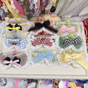 Pet Cat Slip Towel Bib Dog Teddy Bitter Bear Lace Scarf Scarf Corky Method Dou Decoration