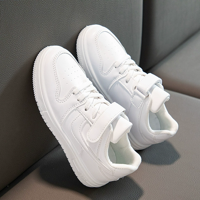 Детская Белая обувь для досок для мальчиков и девочек, весна и осень, новая обувь для студентов, Универсальная мягкая подошва, спортивная детская обувь