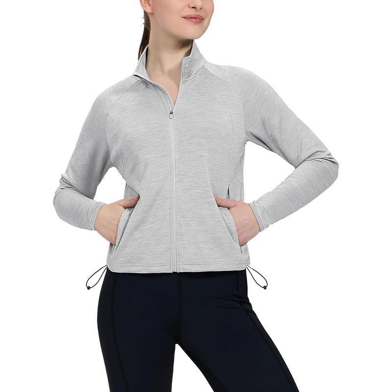 2025新款跨境代发女式运动夹克轻量化收腰拉链运动夹克|ru