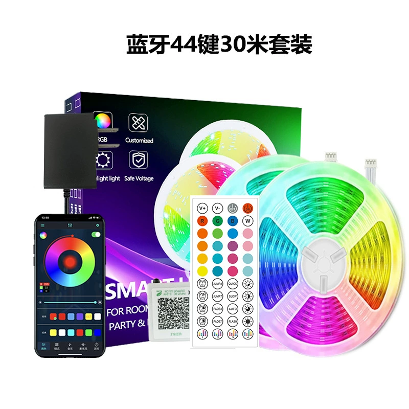 Светодиодная световая лента 24V 3535RGB, ультратонкий RGB-набор — длины 10–40 м, управление по Bluetooth/Wi‑Fi