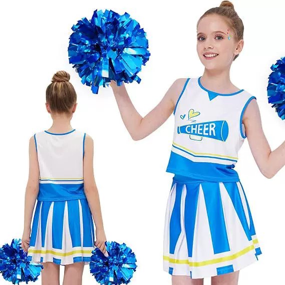 Amazon Explosive Girls Cheerleading Two-Piece Skirt Youth Vest Pleated Skirt Performance Suit
