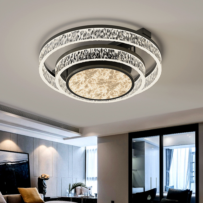 Luz de techo redonda de sala de estar lujosa lujosa sensación de alto nivel de la luz principal del pasillo italiano minimalista de alta gama lámpara de dormitorio doméstica