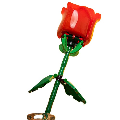 Compliant with Lego Micro Bricks Everlasting Flower Valentine's Day Teacher's Day Rose Building Block Flower Brain-Teasing Assembly Building Block Toy