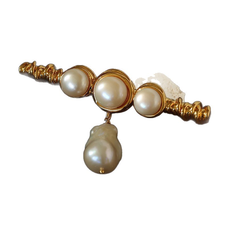Vintage Brosche Mit Echter Perle Für Damen Barock Stil Edel_voghion.com
