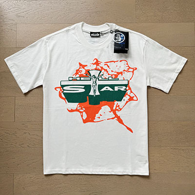 新型美潮Hの星シリーズプリント双紗純綿カジュアル男女夏カジュアルゆったり半袖tシャツ|undefined