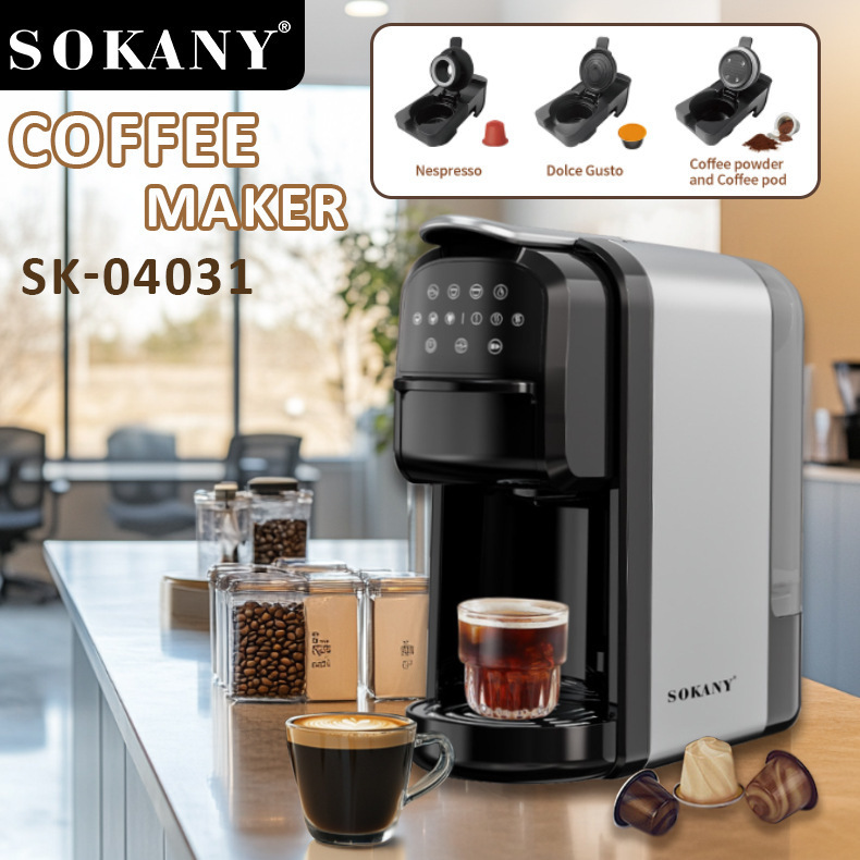 Cross-border European coffee machine 3in1 coffee machine espresso capsule coffee machine home espresso 700ML Cross-border European coffee machine 3in1 coffee machine espresso capsule coffee machine home espresso 700ML