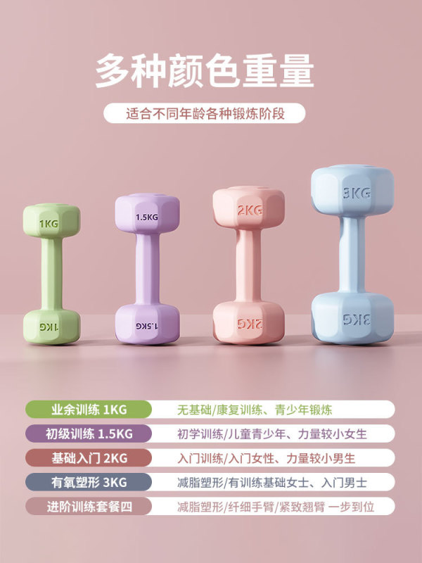 包郵便小ダンベルさんフィットネス器材家庭用児童包ゴム男性練習腕筋ケトルベルヨガダンベルセット|undefined