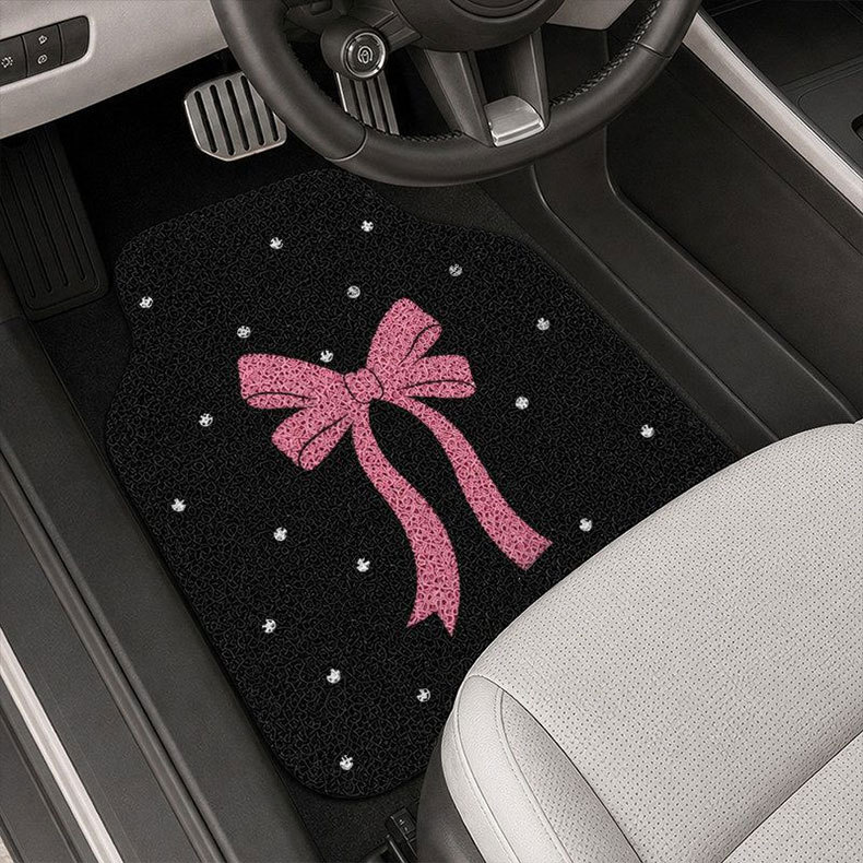 Customized small order ins-style cute car floor mat, silk loop mat, mud-scraping, anti-dirt, wear-resistant, easy to clean foot mat