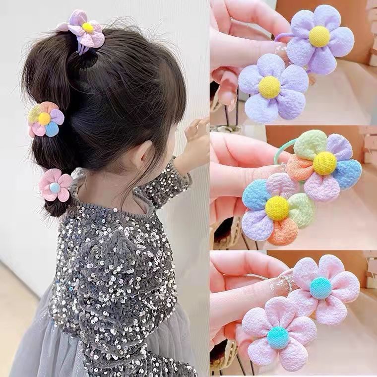 ยางรัดผมสำหรับเด็กลายดอกไม้5กลีบยางรัดผมสำหรับเด็กร้าน2หยวนเครื่องประดับผมสไตล์เกาหลีเครื่องประดับผมสำหรับเด็กผู้หญิงตัวเล็กไม่ทำร้ายผมด้วยเชือกผูกผม