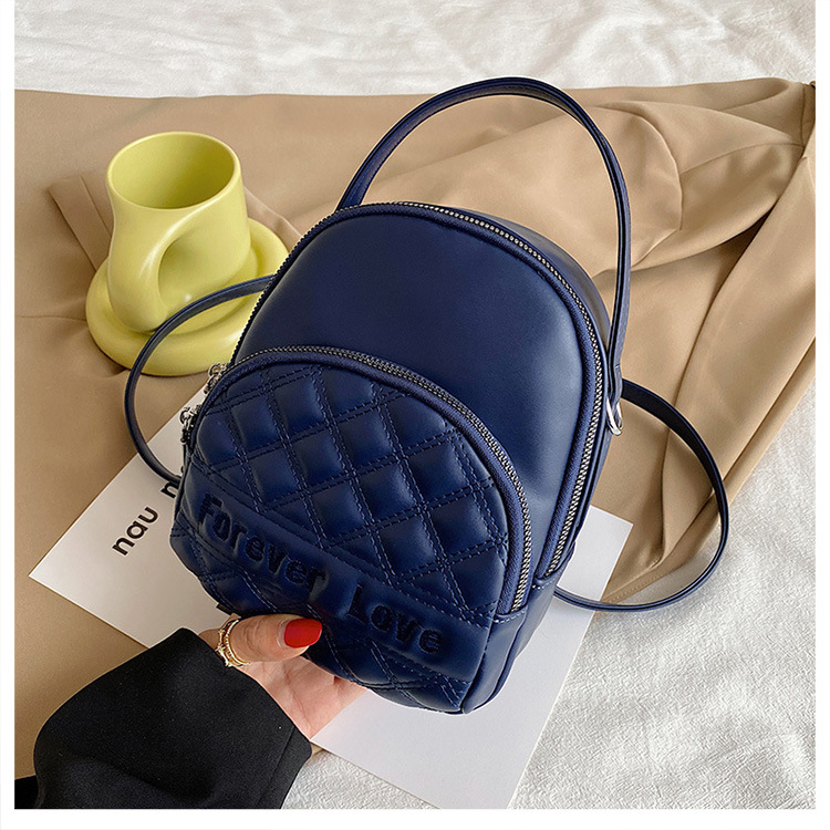 Rhombus Multifunctional Solid Color One-shoulder Portable Backpack Wholesale Nihaojewelry display picture 32