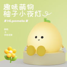 新品柚子小夜灯充电式卧室床头摆件睡眠伴睡灯氛围拍拍灯生日礼物