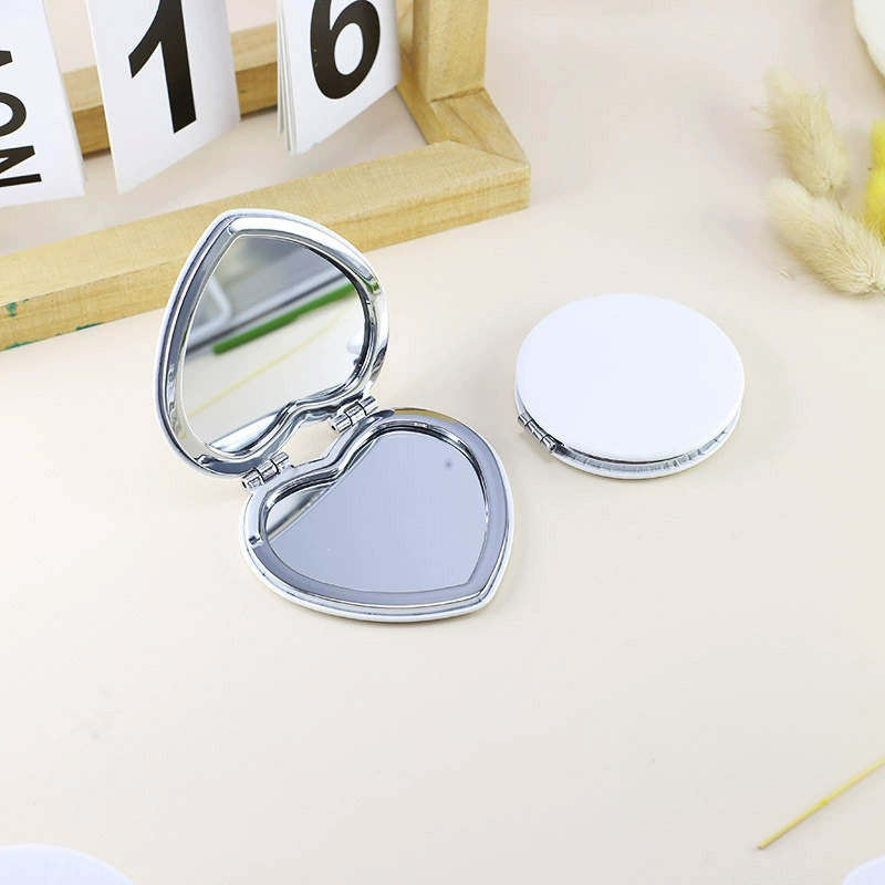 Polyurethane double-sided small handheld folding white mirror