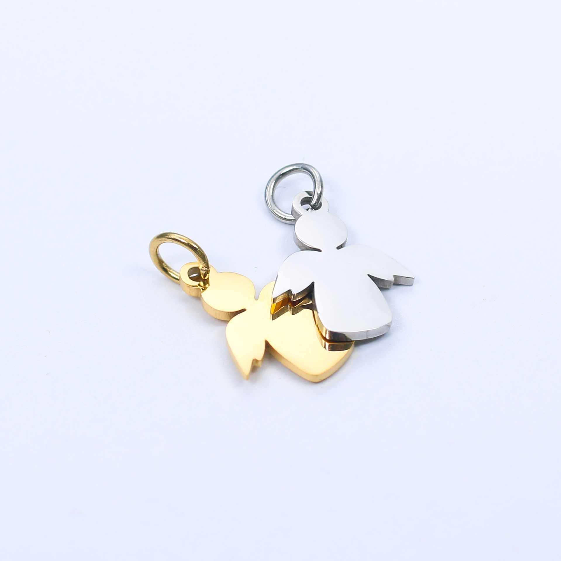 DOOYIO 5 teile/los Edelstahl Engel Armbänder Halskette Charms Anhänger Mode Schmuck, Die Entdeckungen DIY Handgemachte Herstellung – Detail 4