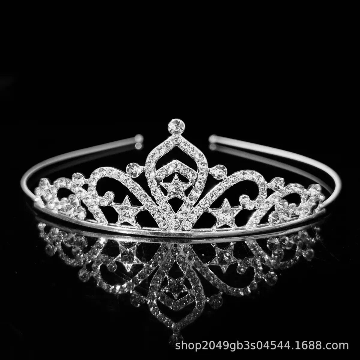 Princesa de moda coreana simple corona de cumpleaños coronas de cabello bandas de alea diamante para niños coronas pequeñas