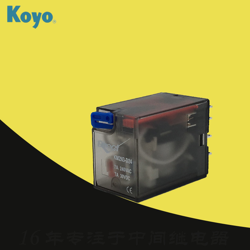 现货光洋direct功率中间继电器KM2N3-D24带灯测试2组8插脚触点7A