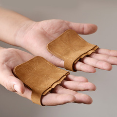 Cowhide palm protection fitness gloves men's dumbbell equipment horizontal bar women's half-finger non-slip callousing sports pull-up protection