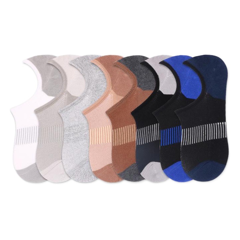 Amazon verano Delgado transpirable puro algodón calcetines invisibles calcetines de corte bajo de silicona antideslizante barco calcetines hombres