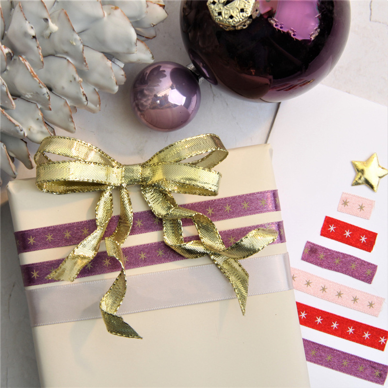 Nuevos productos transfronterizos, verde dorado y plateado brillante, cinta de seda, decoración de flores de celebración festiva, embalaje de regalo, cinturón de cebolla brillante, 10 yardas en stock