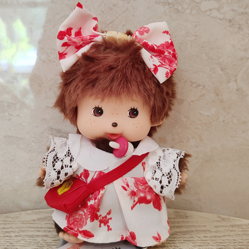 Monchic mengqiqi15CM pequeño vestido muñeca de felpa colgante bolso colgante producto transfronterizo buen producto nuevo producto