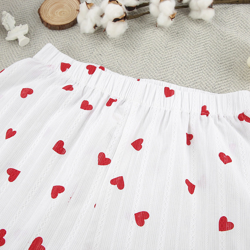 Home Women's Simple Style Heart Shape Cotton Pants Sets Pajama Sets display picture 8