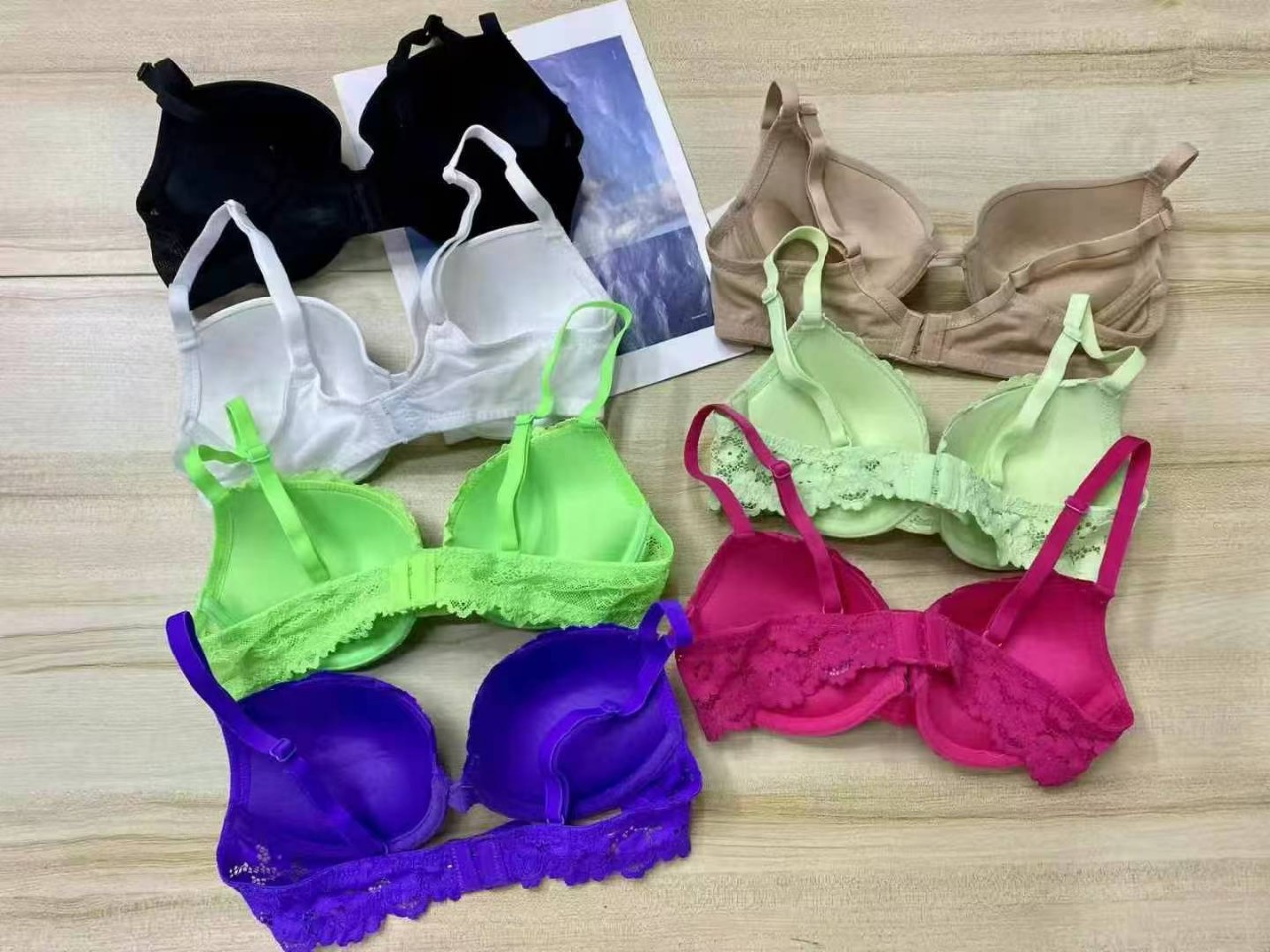 Las chicas tienen un stock de bra de arco de encaje mezcla de bra misceláneo nuevo bra mezclado image 3