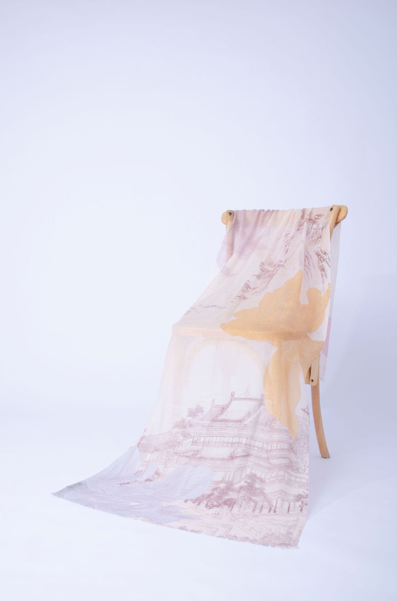 Fábrica de Mongolia Interior cabello recto cachemira pura otoño invierno cuatro estaciones de impresión de bufandas de damas estilo nacional retro