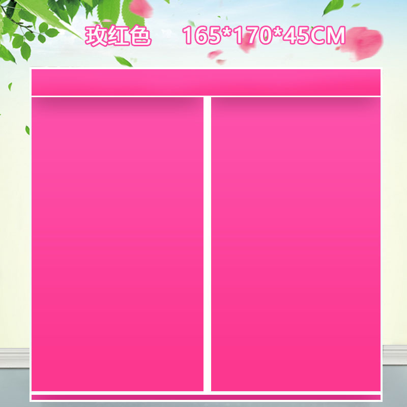 Armario simple transfronterizo, armario de almacenamiento de dormitorio grande de cuatro filas, tubo de acero, dormitorio de alquiler para el hogar, armario de montaje