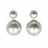 Double-sided universal earrings from pearl, simple and elegant design, wholesale