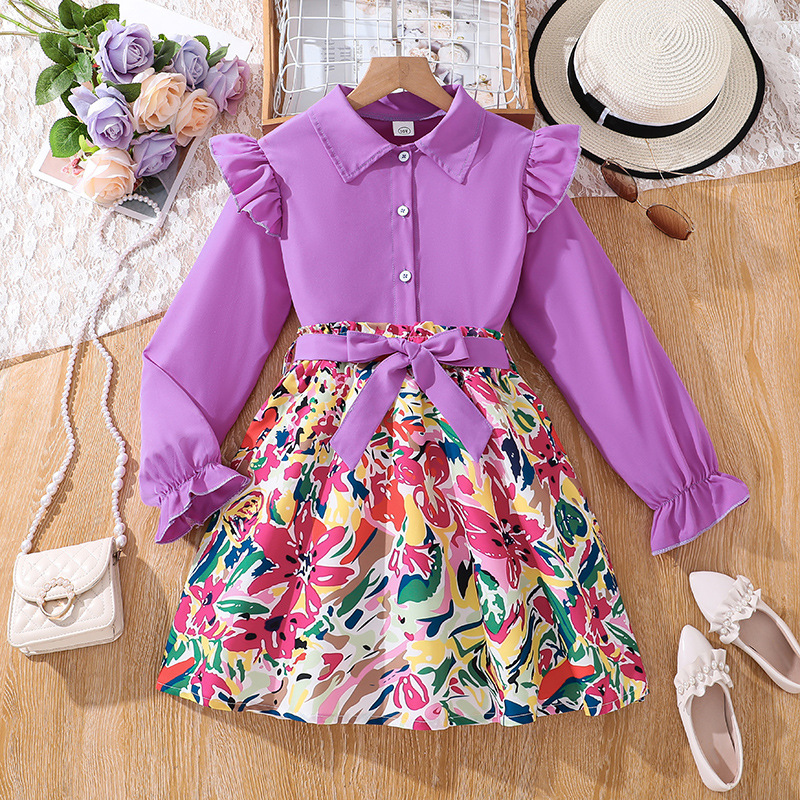 Mädchen Set Aus Langarmshirt Und Rock Für Den Herbst Zweiteiler_voghion.com