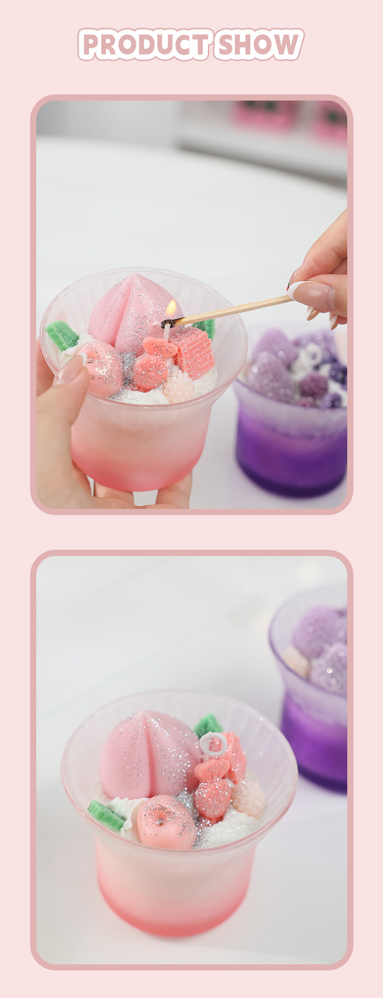 Wholesale Romantic Fruit Mixed Wax Candle Nihaojewelry